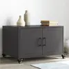 Image de Table Basse Noir 68x50x43,5 Cm Acier Vidaxl