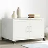 Image de Table Basse Blanc 68x50x43,5 Cm Acier Vidaxl