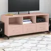 Image de Meuble Tv Rose 100,5x39x43,5 Cm Acier Vidaxl