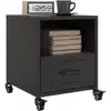 Image de Tables De Chevet 2 Pcs Noir 36x39x43,5 Cm Acier Vidaxl