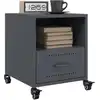 Image de Tables De Chevet 2 Pcs Anthracite 36x39x43,5 Cm Acier Vidaxl