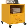 Image de Tables De Chevet 2 Pcs Jaune Moutarde 36x39x43,5 Cm Acier Vidaxl