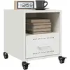 Image de Tables De Chevet 2 Pcs Blanc 36x39x43,5 Cm Acier Vidaxl