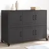 Image de Buffet Noir 100,5x39x72 Cm Acier Vidaxl