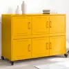 Image de Buffet Jaune Moutarde 100,5x39x72 Cm Acier Vidaxl
