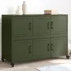 Image de Buffet Vert Olive 100,5x39x72 Cm Acier Vidaxl
