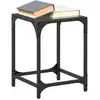 Image de Tables Basses Avec Dessus En Verre Noir 2 Pcs 30x30x40 Cm Acier Vidaxl