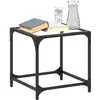 Image de Tables Basses Avec Dessus En Verre Transparent 2 Pcs Acier Vidaxl