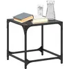 Image de Tables Basses Avec Dessus En Verre Noir 2 Pcs 40x40x40 Cm Acier Vidaxl