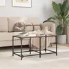 Image de Table Basse Avec Dessus En Verre Transparent 78,5x40x40cm Acier Vidaxl