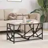 Image de Table Basse Avec Dessus En Verre Transparent 78,5x40x41cm Acier Vidaxl