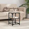 Image de Table Basse Avec Dessus En Verre Transparent 30x30x45 Cm Acier Vidaxl