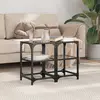 Image de Tables Basses Avec Dessus En Verre Noir 2 Pcs 30x30x45 Cm Acier Vidaxl