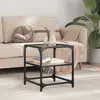 Image de Table Basse Avec Dessus En Verre Transparent 40x40x45 Cm Acier Vidaxl