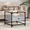 Image de Table Basse Avec Dessus En Verre Sonoma Gris 50x50x45 Acier Vidaxl