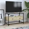 Image de Meuble Tv Avec Dessus En Verre Chêne Sonoma Bois D'ingénierie Vidaxl