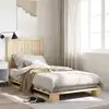 Image de Cadre De Lit Sans Matelas Avec Tête De Lit 90x200cm Bois Massif Vidaxl