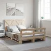 Image de vidaXL Cadre de lit avec tête de lit 160x200 cm bois de pin massif lit mobilier de chambre à coucher lit en bois lit 3281577