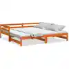 Image de Lit De Jour Et Lit Gigogne Sans Matelas 80x200 Cm Bois Massif Vidaxl