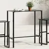 Image de Table De Bar Noir 100x50x110 Cm Acier Enduit De Poudre Vidaxl