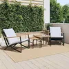 Image de vidaXL Ensemble de meubles de balcon 4 pcs avec coussins acier noir ensemble de meubles dextérieur ensemble de balcon de 4009305