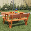 Image de vidaXL Table de pique-nique pour 4 enfants avec trou de parasol sapin banc de pique-nique table de pique-nique pour 4008986