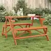 Image de Table De Pique-nique Avec Bancs Sapin Massif 2 En 1 Convertible Vidaxl