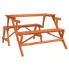 Image de Vidaxl table de pique-nique avec bancs sapin massif 2 en 1 convertible