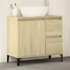 Image de Armoire Salle De Bain Chêne Sonoma 65x33x60 Cm Vidaxl