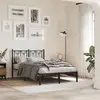Image de Cadre De Lit Métal Sans Matelas Avec Tête De Lit Noir 120x190cm Vidaxl