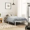 Image de Cadre De Lit Métal Sans Matelas Avec Tête De Lit Blanc 90x200cm Vidaxl