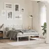 Image de Cadre De Lit Métal Sans Matelas Et Tête De Lit Blanc 135x190 Cm Vidaxl
