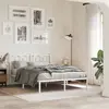 Image de Cadre De Lit Métal Sans Matelas Et Tête De Lit Blanc 140x190 Cm Vidaxl
