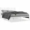 Image de Vidaxl cadre de lit métal sans matelas et tête de lit blanc 140x190 cm