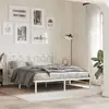 Image de Cadre De Lit Métal Sans Matelas Et Tête De Lit Blanc 150x200 Cm Vidaxl