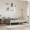 Image de Cadre De Lit Métal Sans Matelas Et Tête De Lit Blanc 180x200 Cm Vidaxl