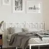 Image de Tête De Lit De Remplacement Métal Blanc 150 Cm Vidaxl