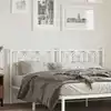 Image de Tête De Lit De Remplacement Métal Blanc 180 Cm Vidaxl