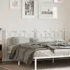 Image de Tête De Lit De Remplacement Métal Blanc 200 Cm Vidaxl