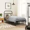 Image de Cadre De Lit Métal Sans Matelas Avec Tête De Lit Noir 80x200 Cm Vidaxl
