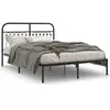 Image de Vidaxl cadre de lit métal sans matelas avec tête de lit noir 140x190cm