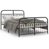 Image de Vidaxl cadre de lit métal sans matelas avec pied de lit noir 140x190cm
