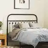 Image de Tête De Lit De Remplacement Métal Noir 107 Cm Vidaxl