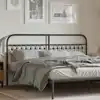 Image de Tête De Lit De Remplacement Métal Noir 180 Cm Vidaxl