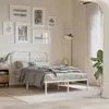Image de Cadre De Lit Métal Sans Matelas Et Tête De Lit Blanc 120x190 Cm Vidaxl