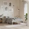 Image de Cadre De Lit Métal Sans Matelas Et Tête De Lit Blanc 120x200 Cm Vidaxl