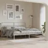 Image de Cadre De Lit Métal Sans Matelas Et Tête De Lit Blanc 193x203 Cm Vidaxl