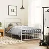 Image de Cadre De Lit Métal Sans Matelas Et Pied De Lit Blanc 100x200 Cm Vidaxl