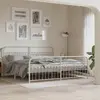 Image de Cadre De Lit Métal Sans Matelas Et Pied De Lit Blanc 193x203 Cm Vidaxl