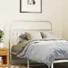 Image de Tête De Lit De Remplacement Métal Blanc 100 Cm Vidaxl